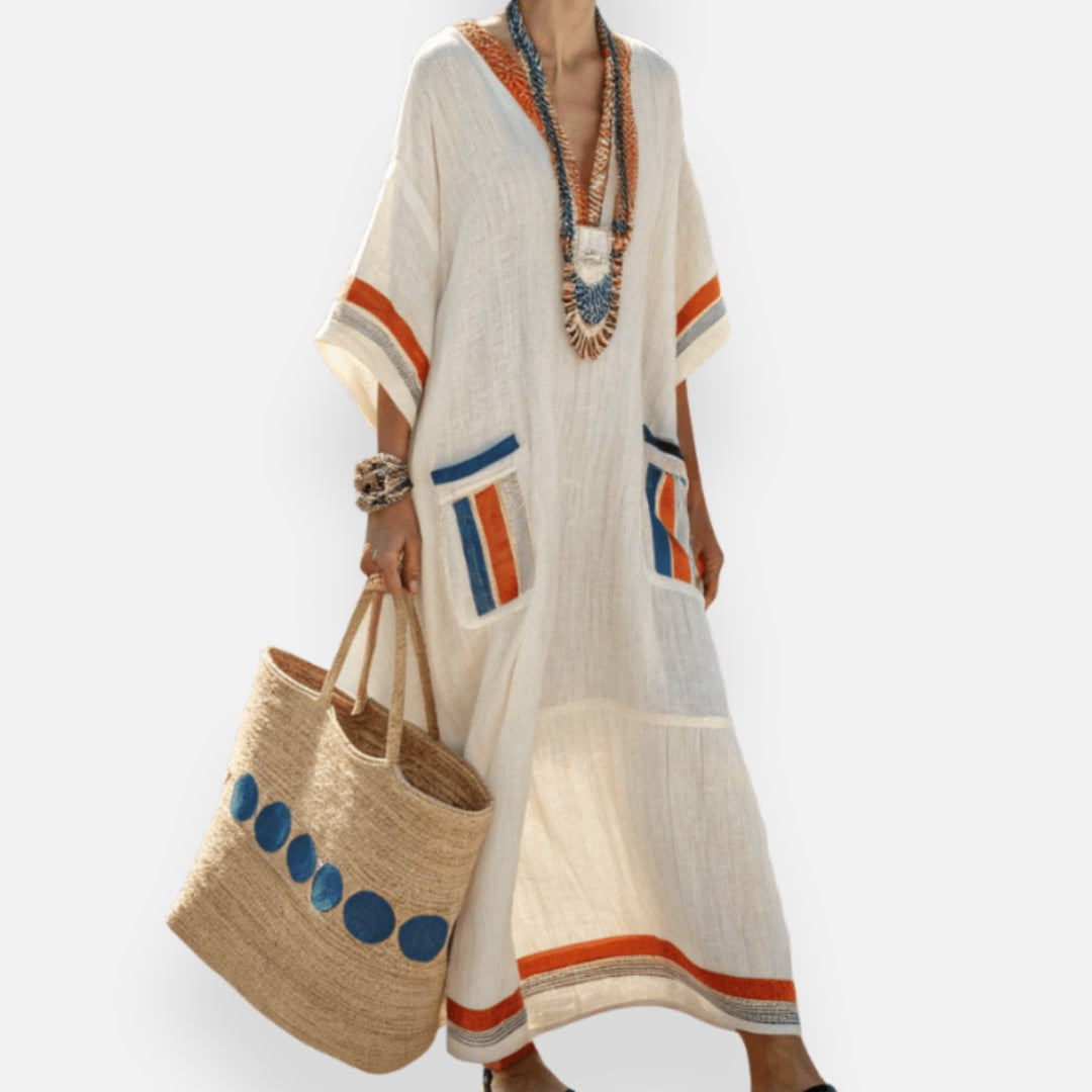 Aliénor | Colourful and Flowing Kaftan Dress