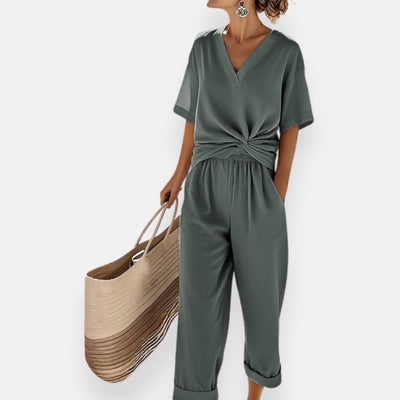 Ivette | Front Knot Jumpsuit