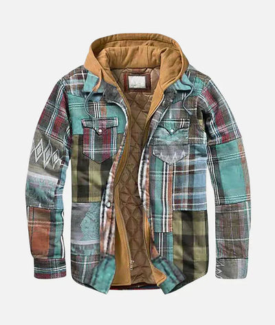 Koa Stylish Patchwork Plaid Jacket
