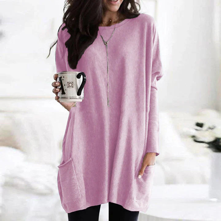 Marsha - Oversized round neck jumper for women