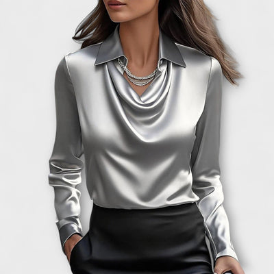 Kanika Blouse with Ruffled Collar
