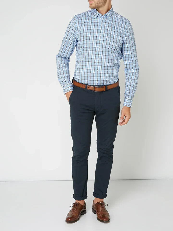 Liam | Stylish Checkered Button-Down Shirt