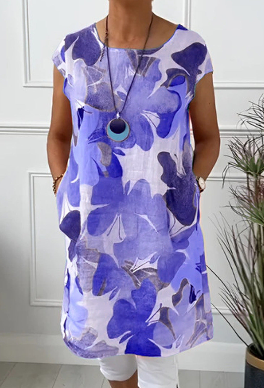 Stylish Floral Pocket Dress