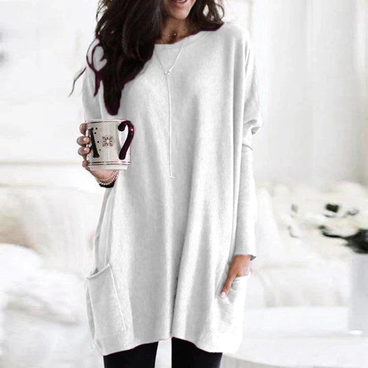 Marsha - Oversized round neck jumper for women