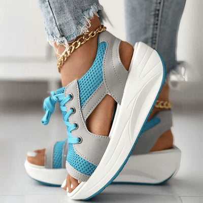 Lucia | Stylish Mesh Wedge Sneakers