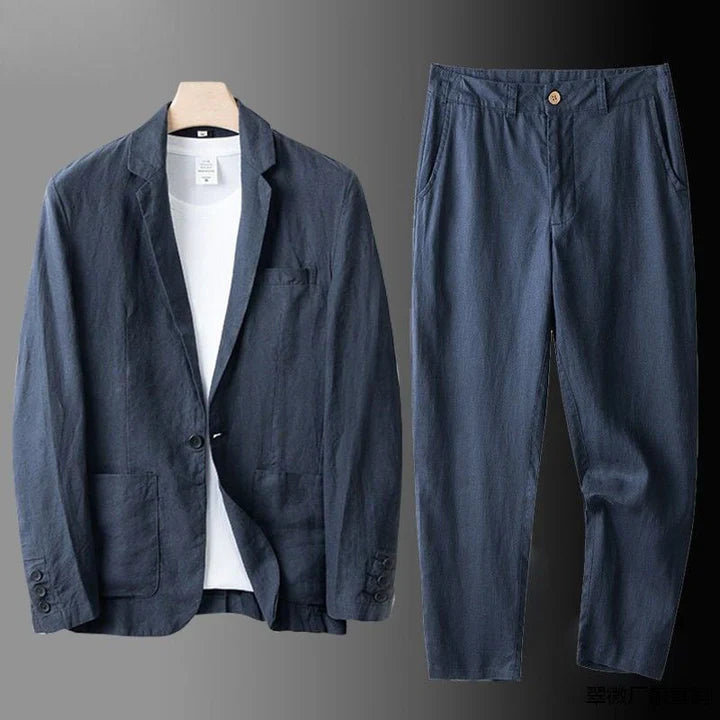 Yvan | Stylish Linen Blazer Trouser Set