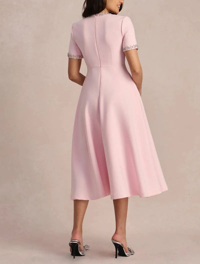 Raffaella™ | Flared Dress with Bows and Beads