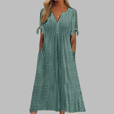 Stylish Tie-Sleeve Casual Dress