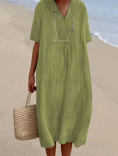 Casual V-Neck Summer Dress