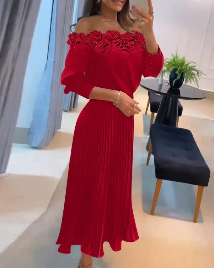 Aria™ | Maxi Dress Off-Shoulder Flowy
