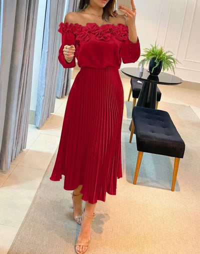 Aria™ | Maxi Dress Off-Shoulder Flowy