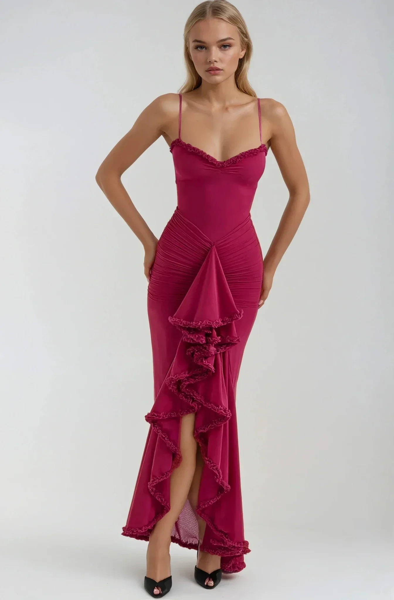 Clarissa™ | Yellow Mesh Maxi Dress