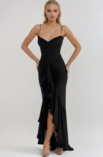 Clarissa™ | Yellow Mesh Maxi Dress