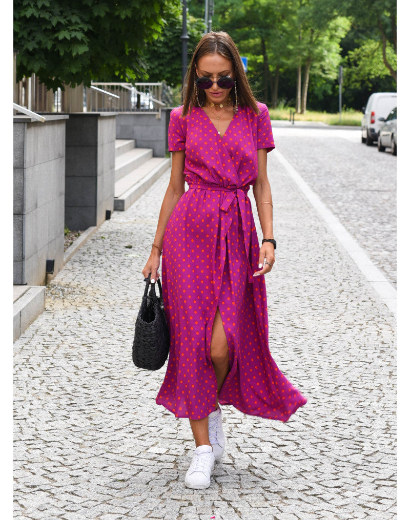 Nadine™ | Floral Wrap Midi Dress