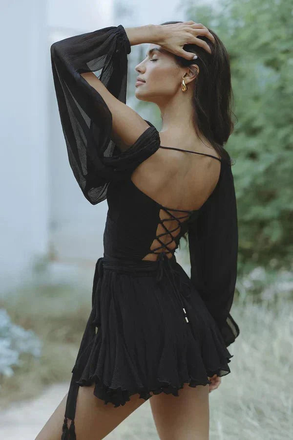 Layla | Plays Mini Dress with Balloon Sleeves