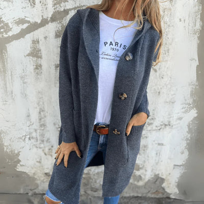 Elegant long women's cardigan