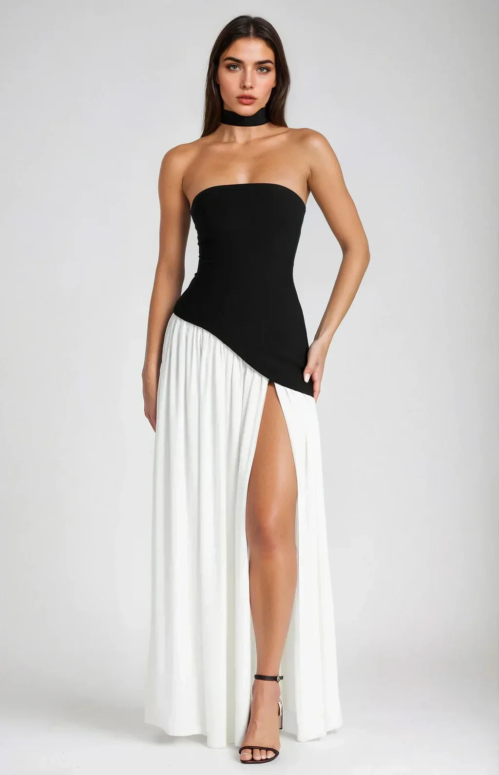 Alessia™ | Asymmetric Dress with Choker