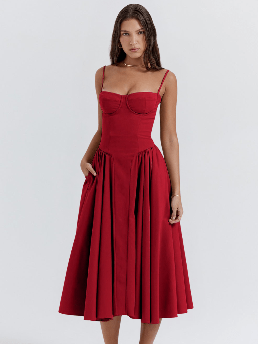 Valentine | Elegant Retro Midi Dress