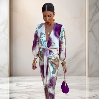 Valeria | Elegant dress with a bow at the waist