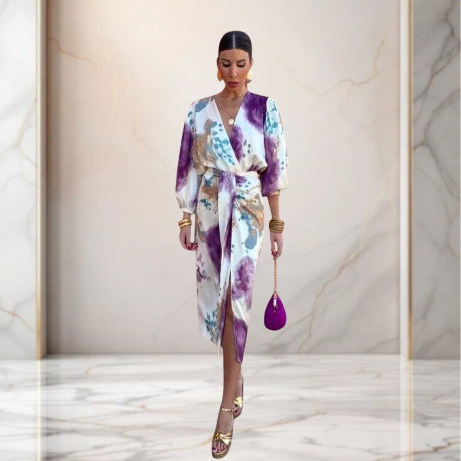 Valeria | Elegant dress with a bow at the waist