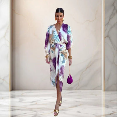 Valeria | Elegant dress with a bow at the waist