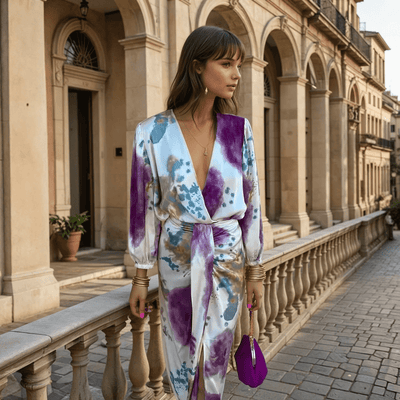 Valeria | Elegant dress with a bow at the waist